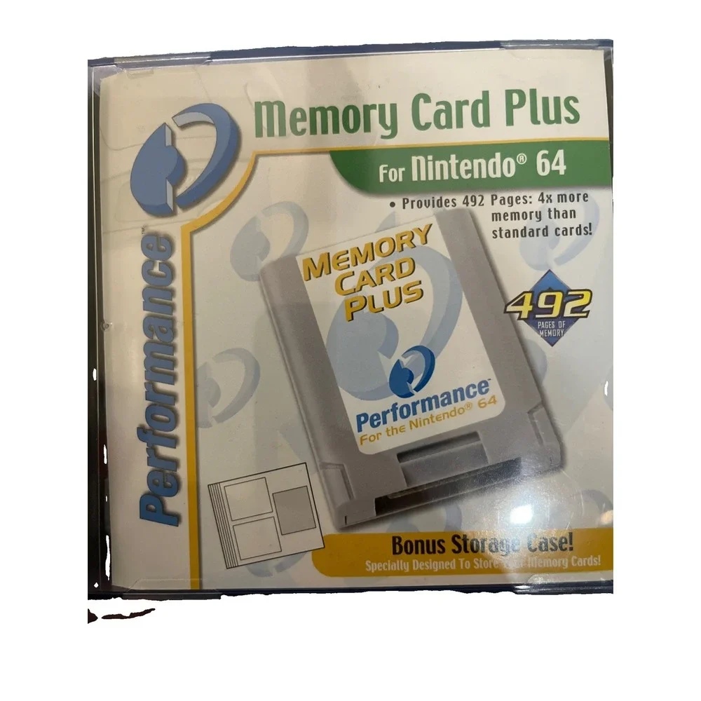 Memory Card Plus Nintendo 64 N64 by Performance Lot Of 2